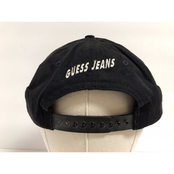 Vintage 90's Guess Jeans American Classic Black Snapback Hat - Picture 4 of 9